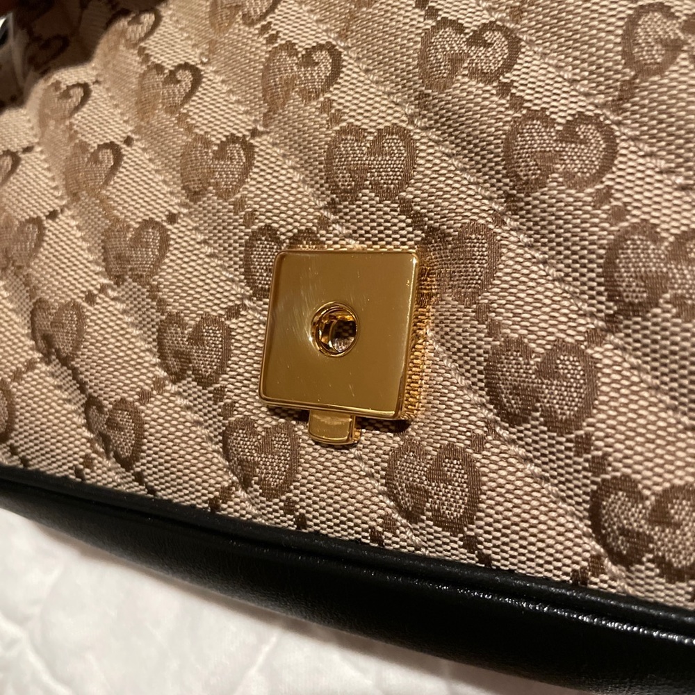 Gucci Marmont small shoulder bag beige/ebony GG canvas - Picture 4 of 13